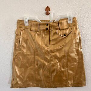 JASPAL GOLD METALLIC MINI SKIRT SIZE MEDIUM SKU 103